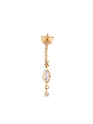 Celine Daoust 14kt yellow gold moon stone and diamond earring