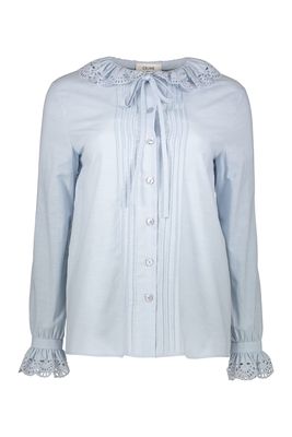 Celine Embroidered Cotton Blouse