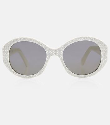 Celine Eyewear Bold 3 Dots embellished round sunglasses