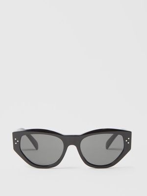Celine Eyewear - Bold Story Cat-eye Acetate Sunglasses - Womens - Black