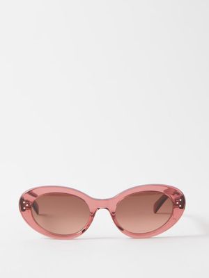 Celine Eyewear - Bold Story Cat-eye Acetate Sunglasses - Womens - Dusty Pink