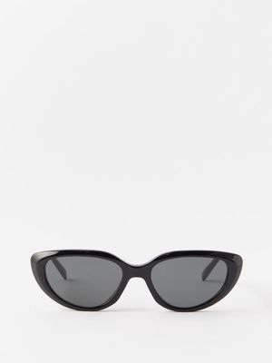 Celine Eyewear - Cat-eye Acetate Sunglasses - Mens - Black