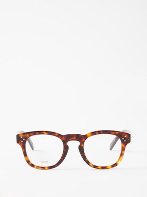Celine Eyewear - D-frame Tortoiseshell-acetate Glasses - Mens - Dark Tortoiseshell