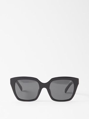 Celine Eyewear - Logo Acetate Sunglasses - Mens - Black