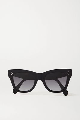 CELINE Eyewear - Oversized Cat-eye Acetate Sunglasses - Black