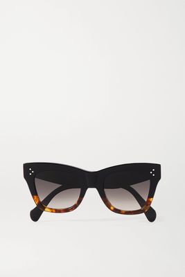 CELINE Eyewear - Oversized Cat-eye Tortoiseshell Acetate Sunglasses - Black