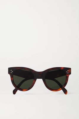 CELINE Eyewear - Round-frame Tortoiseshell Acetate Sunglasses - one size