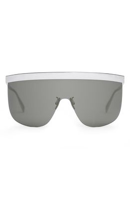 CELINE Flat Top Sunglasses in Shiny Palladium /Smoke Mirror