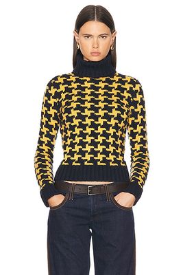 Celine Knit Turtleneck Sweater in Yellow