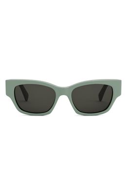 CELINE Monochroms 54mm Cat Eye Sunglasses in Light Green/Other /Smoke