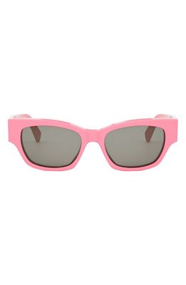 CELINE Monochroms 54mm Cat Eye Sunglasses in Pink /Other /Smoke 