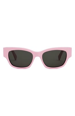 CELINE Monochroms 55mm Cat Eye Sunglasses in Shiny Pink /Smoke