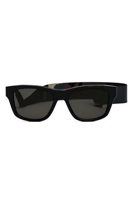 CELINE Monochroms 55mm Square Sunglasses in Black/Smoke