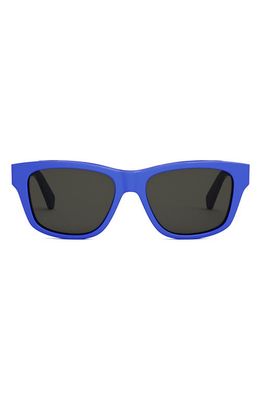 CELINE Monochroms 55mm Square Sunglasses in Blue/Other /Smoke