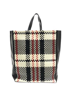 Céline Pre-Owned 1900s checkered vertical Cabas tote bag - Neutrals