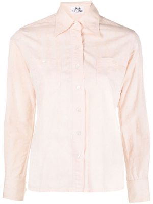 Céline Pre-Owned 1970s graphic-print cotton shirt - Pink