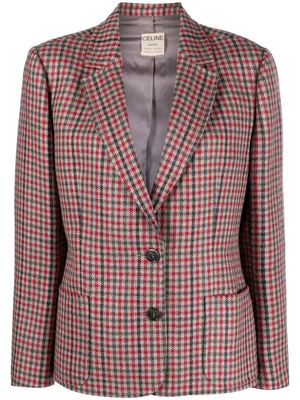 Céline Pre-Owned 1970s notched lapels checkered wool blazer