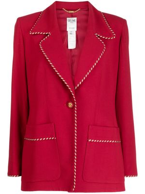 Céline Pre-Owned 1990-2000s single-breasted wool blazer - Red