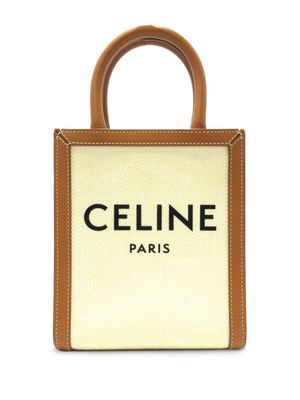 Céline Pre-Owned 2021-2023 mini canvas Vertical Cabas tote bag - Neutrals