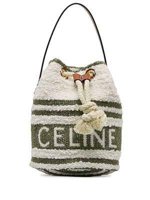 Céline Pre-Owned 2022 Teen Plein Soleil canvas drawstring bucket bag - Green