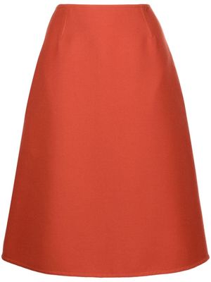 Céline Pre-Owned A-line wool-blend skirt - Orange