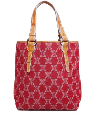 Céline Pre-Owned Macadam canvas tote bag - Red