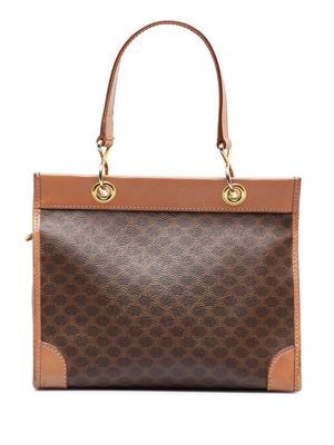 Céline Pre-Owned Macadam pattern tote bag - Brown