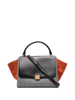 Céline Pre-Owned medium Tricolour Trapeze satchel bag - Grey