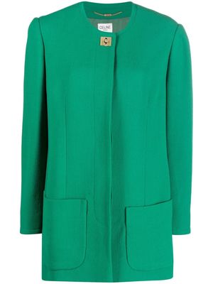 Céline Pre-Owned pre-owned collarless single-breasted jacket - Green