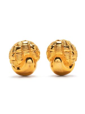 Céline Pre-Owned pre-owned cornucopia-motif clip-on earrings - Gold