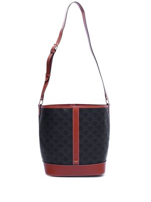 Céline Pre-Owned Triomphe canvas bucket bag - Red
