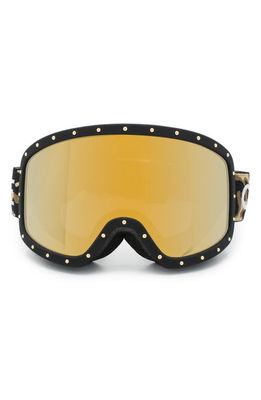 CELINE Snow Goggles in Matte Black/Gold Studs/Gold