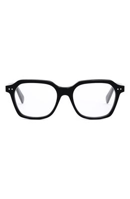 CELINE Thin 2 Dots 52mm Square Optical Glasses in Shiny Black