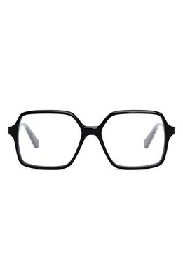 CELINE Thin 2 Dots 55mm Square Optical Glasses in Shiny Black
