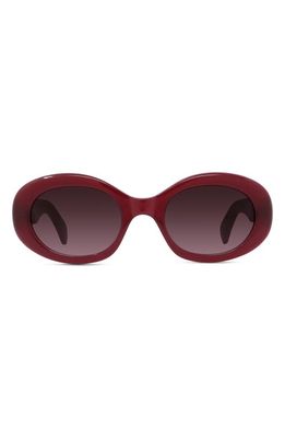 CELINE Triomphe 52mm Gradient Oval Sunglasses in Shiny /Gradient Bordeaux