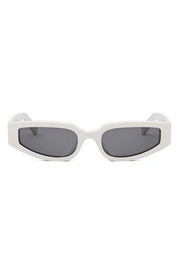 CELINE Triomphe 54mm Geometric Sunglasses in Ivory /Smoke