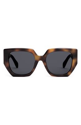 CELINE Triomphe 55mm Butterfly Sunglasses in Blonde Havana /Smoke
