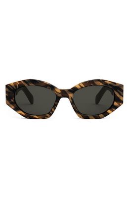 CELINE Triomphe 55mm Cat Eye Sunglasses in Dark Havana /Smoke