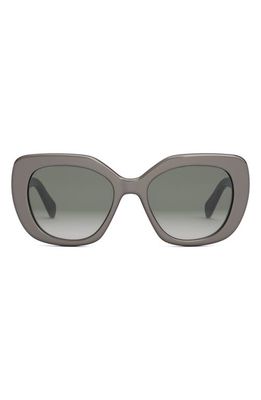CELINE Triomphe 55mm Rectangular Sunglasses in Grey/Other /Gradient Smoke