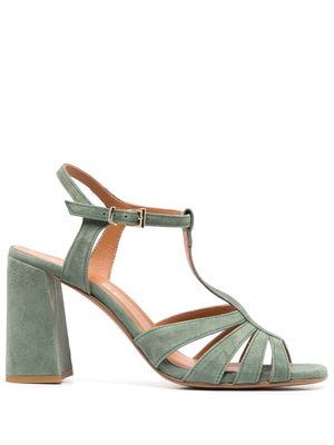 Cenere GB 90mm block-heel leather sandals - Green