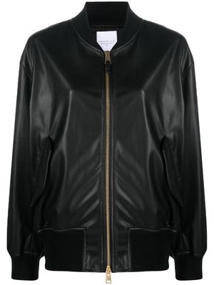 Cenere GB faux-leather zip-up jacket - Black