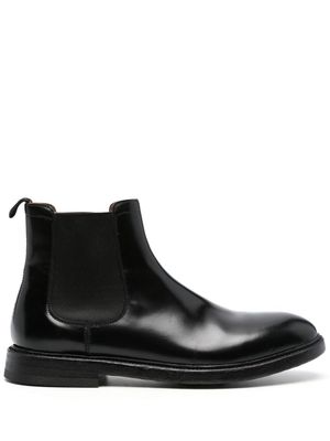 Cenere GB flat leather ankle boots - Black