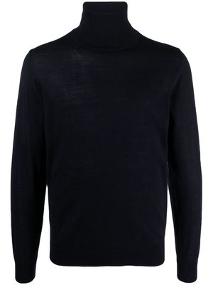 Cenere GB high-neck merino wool jumper - Blue