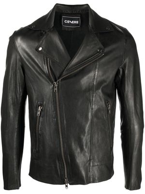 Cenere GB leather biker jacket - Black