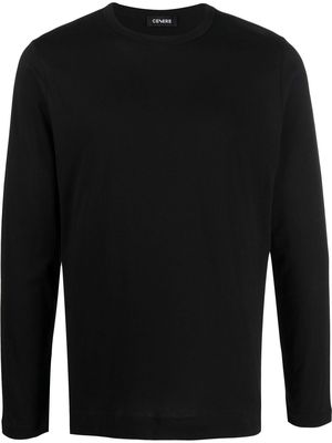 Cenere GB long-sleeve cotton T-shirt - Black