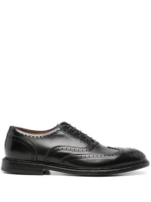 Cenere GB panelled leather brogues - Black
