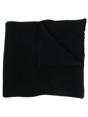 Cenere GB ribbed cashmere scarf - Black