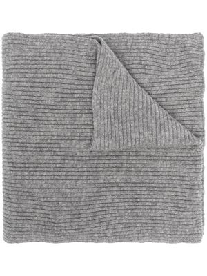 Cenere GB ribbed knit cashmere scarf - Grey