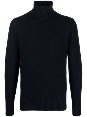 Cenere GB roll-neck knitted jumper - Blue