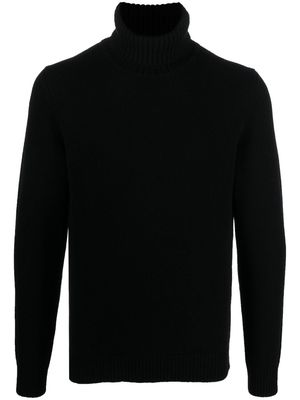 Cenere GB roll-neck long-sleeve jumper - Black